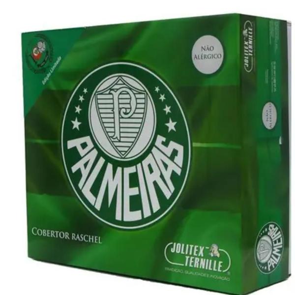 Imagem de Cobertor Casal Time Raschel Jolitex - Palmeiras