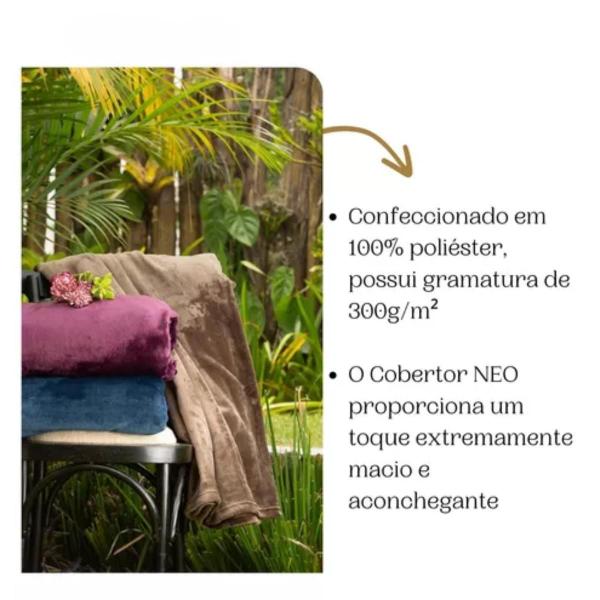 Imagem de Cobertor Casal Velour Neo Classic Marinho 180X220Cm