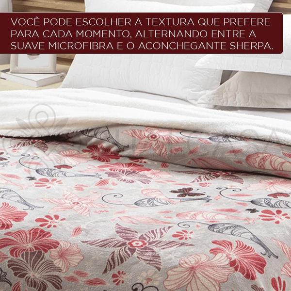 Imagem de Cobertor com Sherpa Casal Jolitex Dupla Face 1,80 x 2,20m