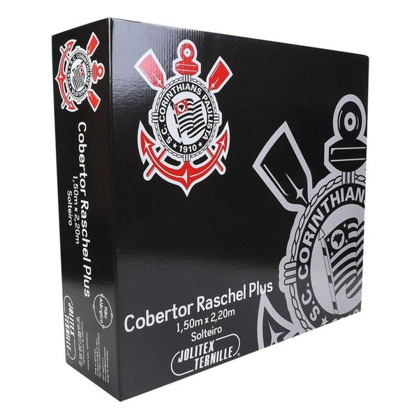 Cobertor Corinthians Raschel Plus - Jolitex Imagem de Cobertor Corinthians Raschel Plus - Jolitex