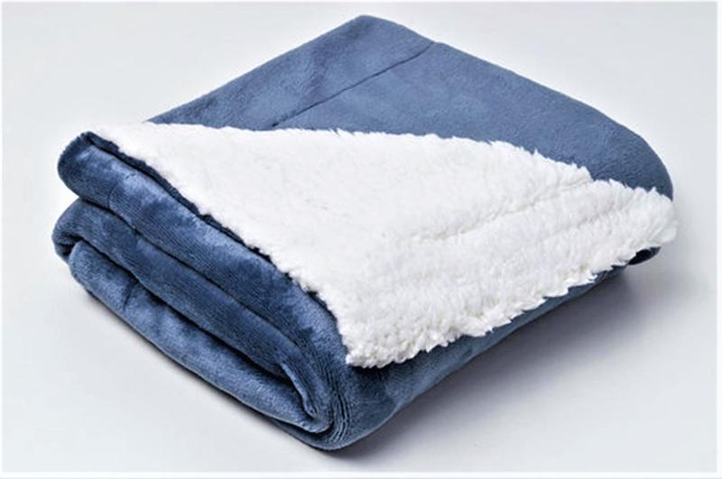 Imagem de Cobertor de Bebe Berço Azul Indigo Sherpa 1,10x90Cm Sultan