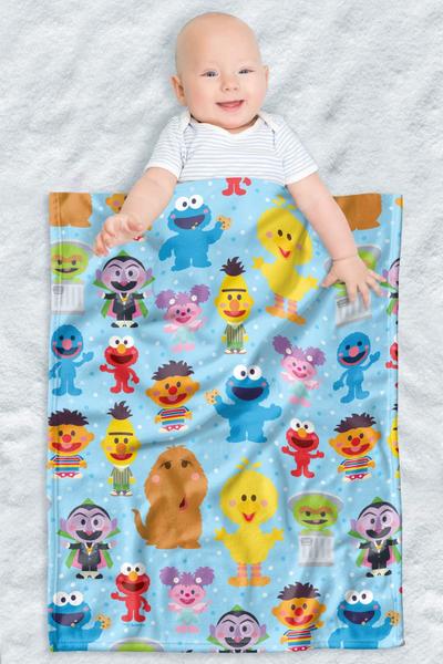 Imagem de Cobertor de bebê LOGOVISION Sesame Street Lightweight 75x100cm