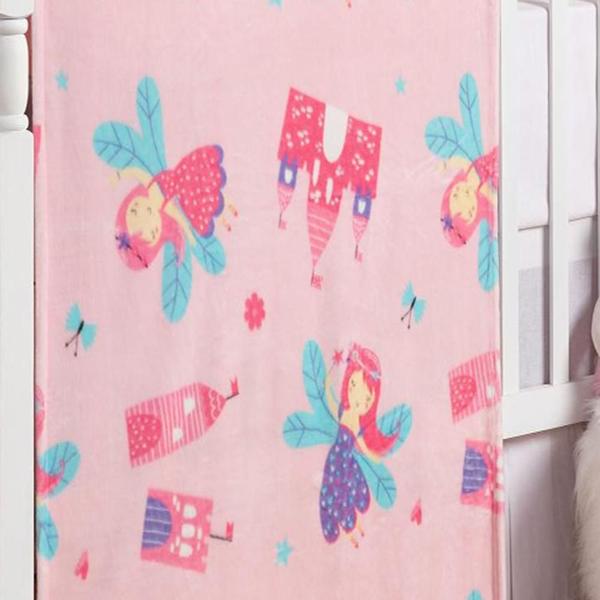 Imagem de Cobertor De Berço King Etruria Flannel Kids Fadas 110X150