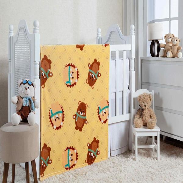 Cobertor De Berço King Etruria Flannel Kids Fluffy 110X150 - Ind E Com Jolitex Ltda Imagem de Cobertor De Berço King Etruria Flannel Kids Fluffy 110X150
