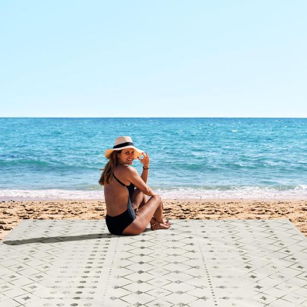 Imagem de Cobertor de praia BEW impermeável à prova de areia 3m x 2,7m poliéster