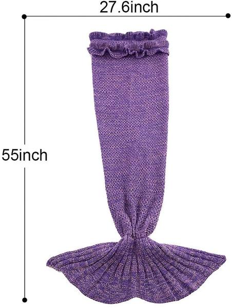 Imagem de Cobertor de saco de dormir Mermaid Tail Purple para crianças