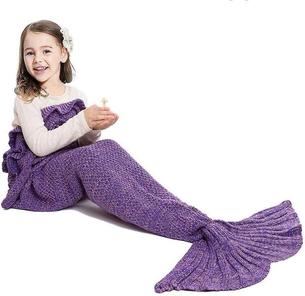 Imagem de Cobertor de saco de dormir Mermaid Tail Purple para crianças