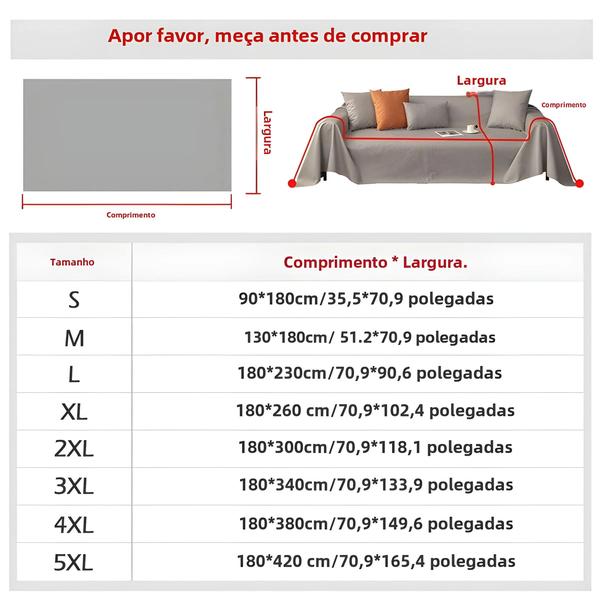 Imagem de Cobertor de Sofá Durável e à Prova d'Água - Anti-Riscos e Anti-Poeira