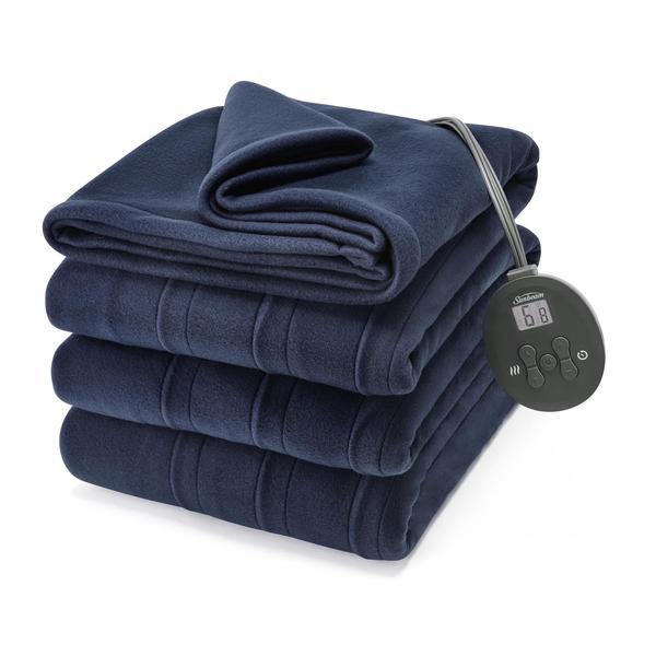 Imagem de Cobertor elétrico aquecido Sunbeam Royal Ultra Fleece Indigo Blue