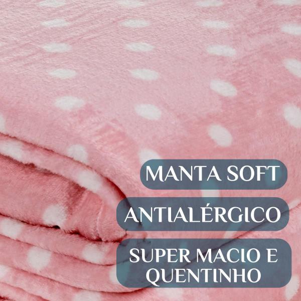 Imagem de Cobertor Grosso Cobredrom Romance Queen Size Manta Flannel PETIT POA