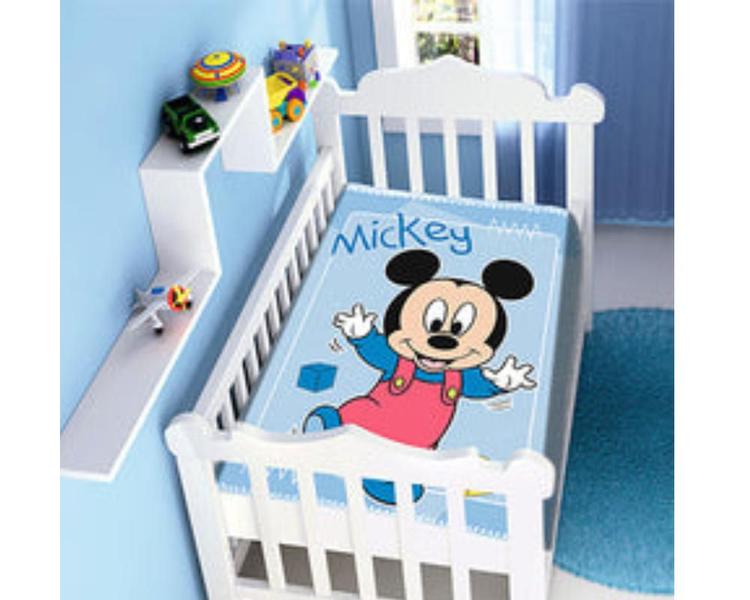 Imagem de Cobertor Infantil Baby Berço Jolitex Raschel Plus Disney Minnie e Pluto Sonhando Carrinho Passinho 0,90cmX1,10cm