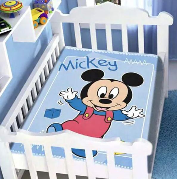 Imagem de Cobertor Infantil Bebê Jolitex Antialérgico Mickey Passinho