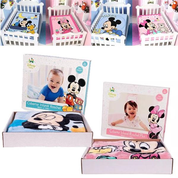 Imagem de Cobertor Infantil Raschel Bebê Antialérgico Disney Mickey Minnie 1,10 x 90cm - Joliex Ternille