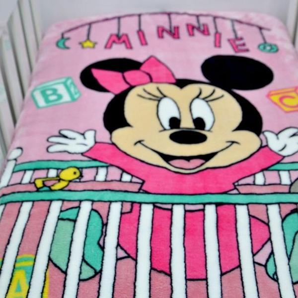 Imagem de Cobertor Infantil Raschel Bebê Antialérgico Disney Mickey Minnie 1,10 x 90cm Joliex Ternille