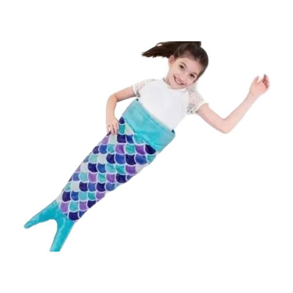 Cobertor Infantil Soft Cauda de Sereia Menina - Loani Imagem de Cobertor Infantil Soft Cauda de Sereia Menina