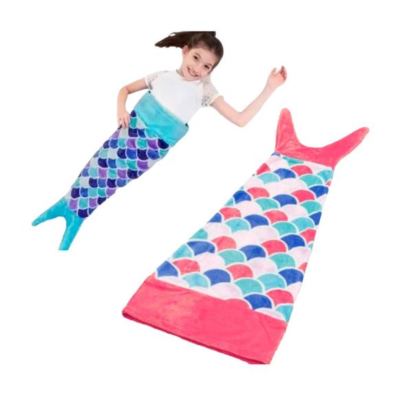 Cobertor Infantil Soft Cauda de Sereia Menina - Loani Imagem de Cobertor Infantil Soft Cauda de Sereia Menina