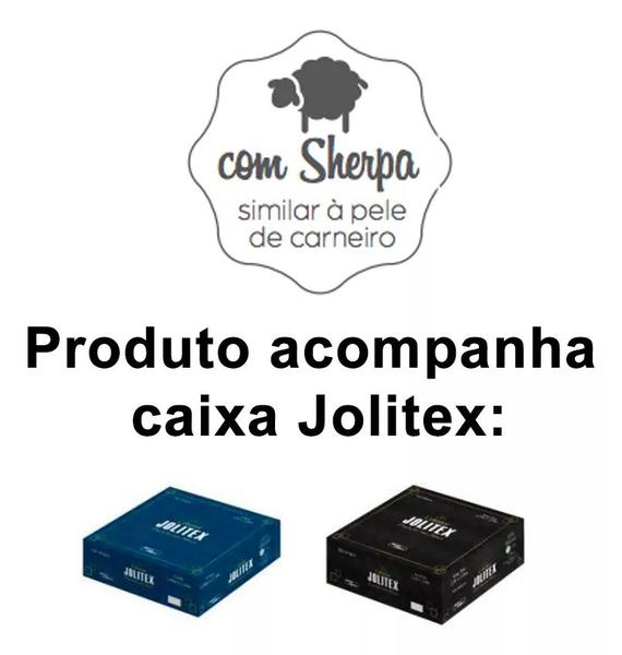 Imagem de Cobertor Jolitex com Sherpa Tranças Casal Azul Relevo