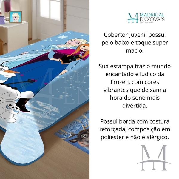 Imagem de Cobertor Jolitex Solteiro Frozen Disney Raschel Plus 1,50x2,00m