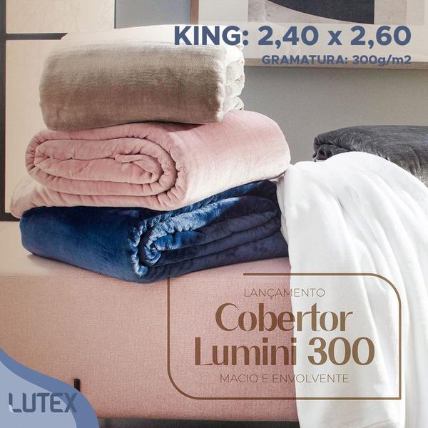 Imagem de Cobertor King Corttex Lumini Super Soft Alta Gramatura 300g Manta Microfibra Poliéster Toque Seda