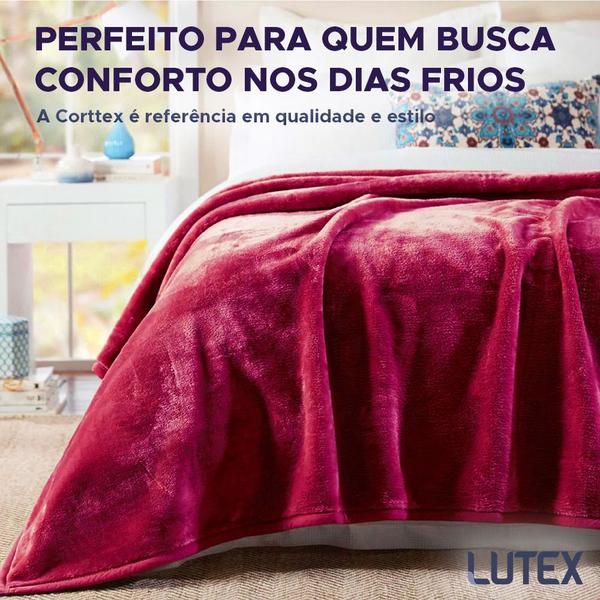 Imagem de Cobertor King Corttex Raschel Super Soft Alta Gramatura 300 g/m2 Microfibra Poliéster Toque de Seda