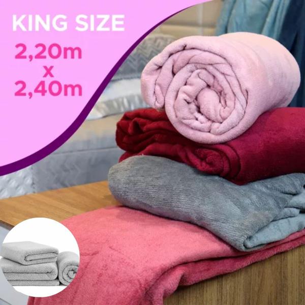 Cobertor King Microfibra Flannel Casa Quentinho - ZONNE Imagem de Cobertor King Microfibra Flannel Casa Quentinho