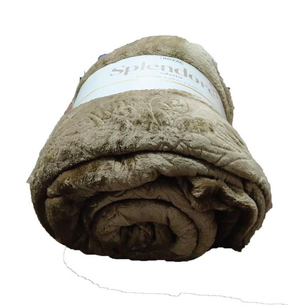 Cobertor King Rozac Splendore Marrom Claro Floral - Rozac Com I De Prod Txt Ltda Imagem de Cobertor King Rozac Splendore Marrom Claro Floral