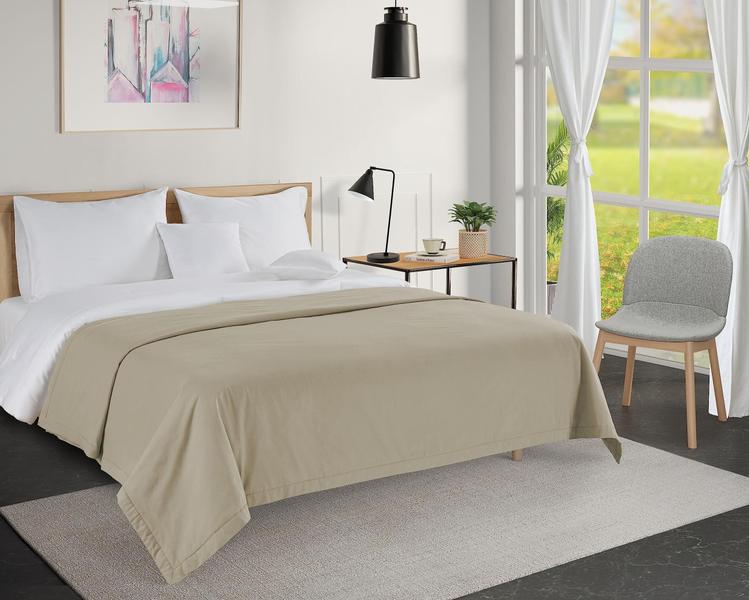 Imagem de Cobertor LANE LINEN 100% algodão, 3 camadas, queen size, branco