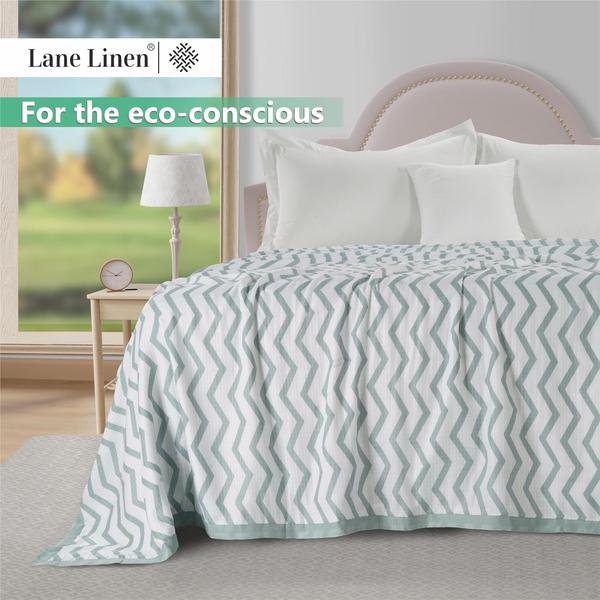 Imagem de Cobertor LANE LINEN Cooling Queen Size Lightweight Chevron