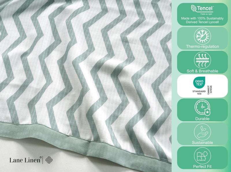 Imagem de Cobertor LANE LINEN Cooling Queen Size Lightweight Chevron