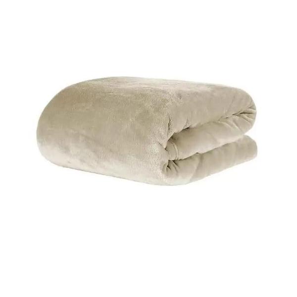 Cobertor Manta Blanket Queen 300G Bege - Kacyumara Imagem de Cobertor Manta Blanket Queen 300G Bege - Kacyumara