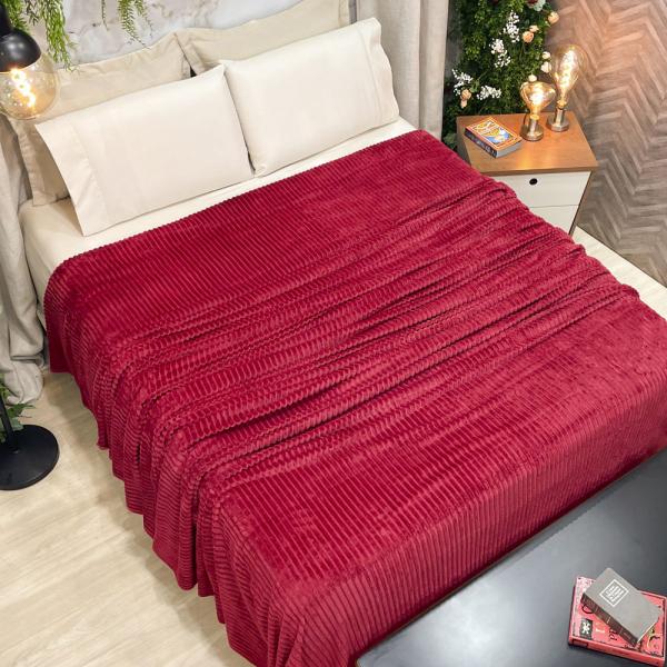 Cobertor Manta Fleece Queen Canelada Grossa Aveludada Soft altialergico Quente Frio Inverno - Magia Enxovais Imagem de Cobertor Manta Fleece Queen Canelada Grossa Aveludada Soft altialergico Quente Frio Inverno