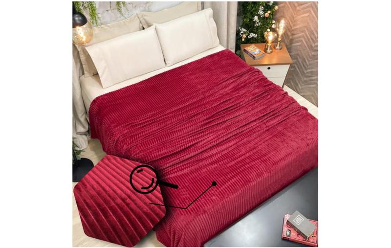 Cobertor Manta Fleece Queen Canelada Grossa Aveludada Soft altialergico Quente Frio Inverno - Magia Enxovais Imagem de Cobertor Manta Fleece Queen Canelada Grossa Aveludada Soft altialergico Quente Frio Inverno