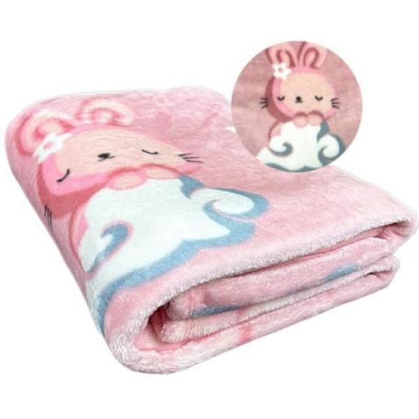 Imagem de Cobertor Manta Infantil Bebe Flannel Toque De Seda Menina