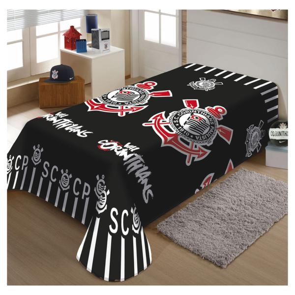 Imagem de Cobertor Manta Jolitex Corinthians Soft 2m X 1.5m