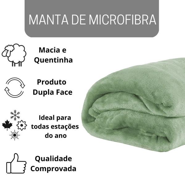 Imagem de Cobertor Manta Microfibra Solteiro (Toque Aveludado)