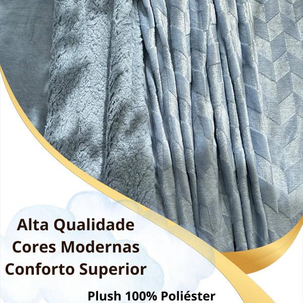 Imagem de Cobertor Manta Queen Casal Plush Conforto Maciez e Elegância