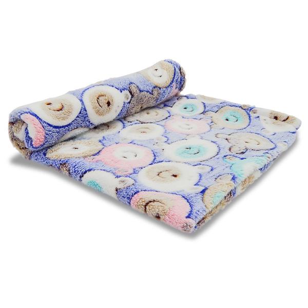 Imagem de Cobertor Mantinha Bebe Manta Estampado Unisex Azul Baby Soft