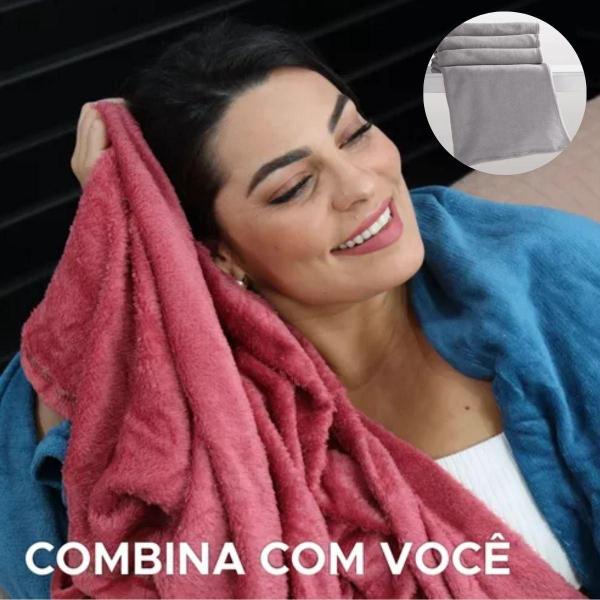 Cobertor Microfibra Queen Flannel Luxo Macia - Black Watch Imagem de Cobertor Microfibra Queen Flannel Luxo Macia