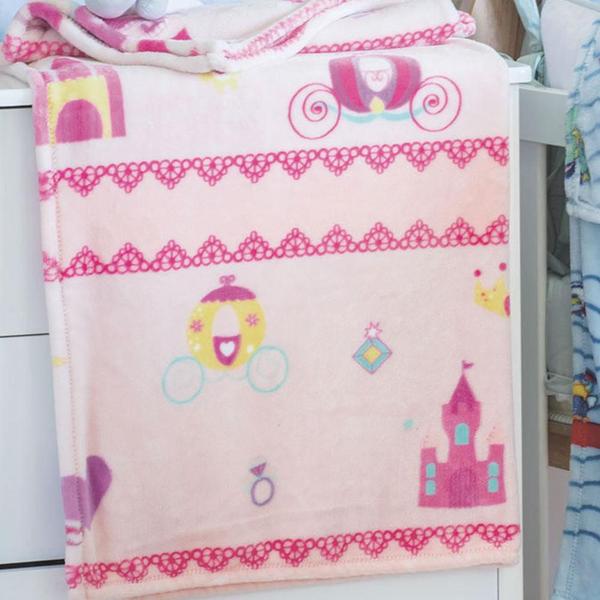 Imagem de Cobertor Para Bebê Jolitex Flannel Kyor Princesa 90X110Cm