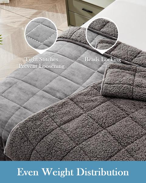 Imagem de Cobertor pesado Topblan Sherpa Fleece 5,4 kg para 50-63 kg