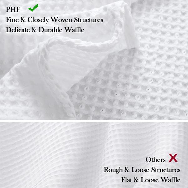 Imagem de Cobertor PHF Waffle Weave 100% algodão queen size 230x230cm branco