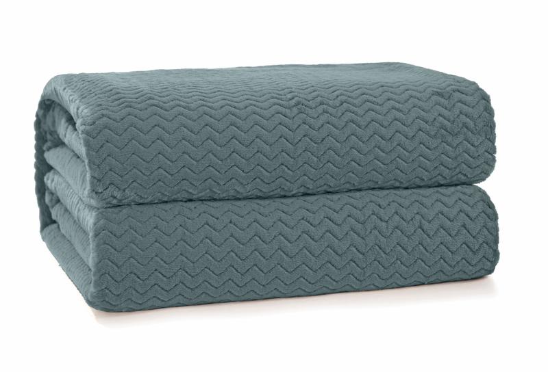 Imagem de Cobertor Plush Tweed 280gr/m Casal 220 x 230cm Verde Capri Hedrons