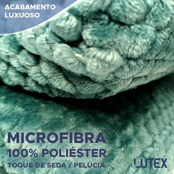 Imagem de Cobertor Queen Corttex Lugano 100% Microfibra - Manta Grossa Textura Toque Macio Fofinho 2,20 x 2,40