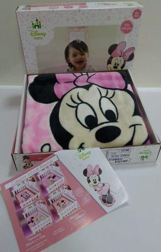 Imagem de Cobertor Raschel Disney Baby Bebe Jolitex Minnie Patinhos