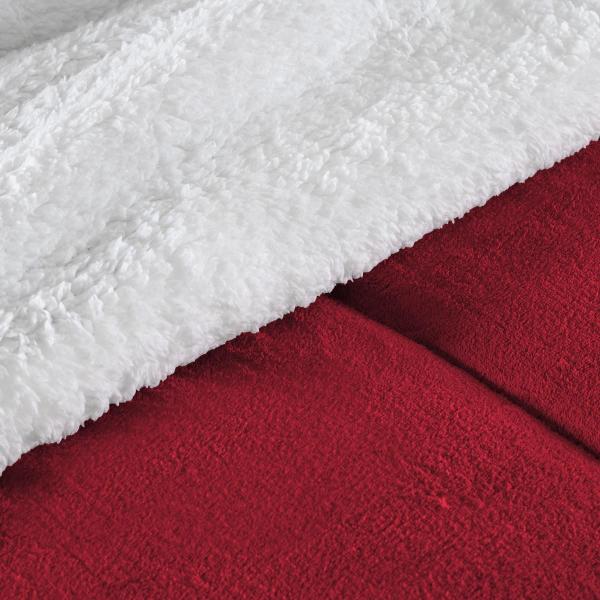 Cobertor Sherpa Casal Queen 2,40M X 2,20M Vermelho Inverno - Beatriz Enxovais Imagem de Cobertor Sherpa Casal Queen 2,40M X 2,20M Vermelho Inverno