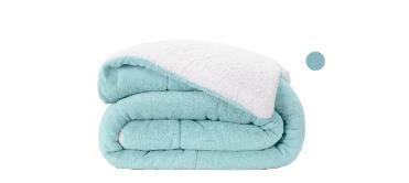 Imagem de Cobertor Sherpa Glamour Solteiro 150x210cm - Aqua - Appel