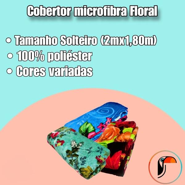 Imagem de Cobertor Soft Estampa Floral  Cor dominante:Cinza Claro