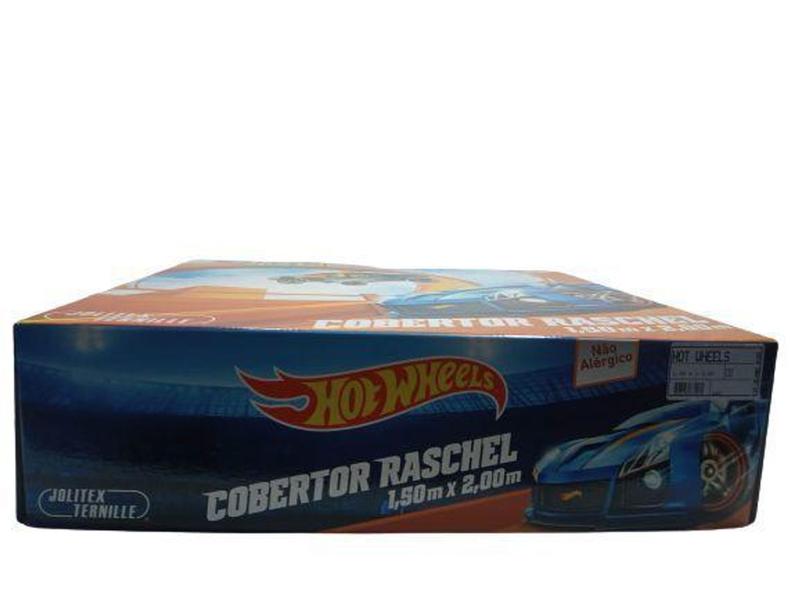 Imagem de Cobertor solteiro jolitex raschel plus hot wheels - 3399