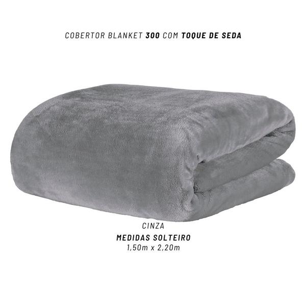 Imagem de Cobertor Solteiro Kacyumara Blanket 300 Soft Liso 1,50x2,20m