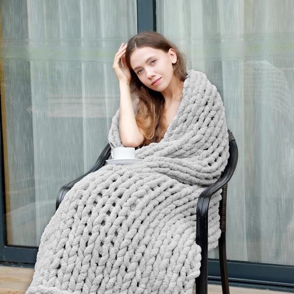 Imagem de Cobertor SUNYRISY Chunky Knit Chenille Luxury Soft Cozy